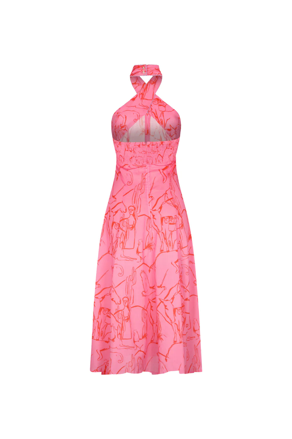 Riviera Dress in Caballos Rosa