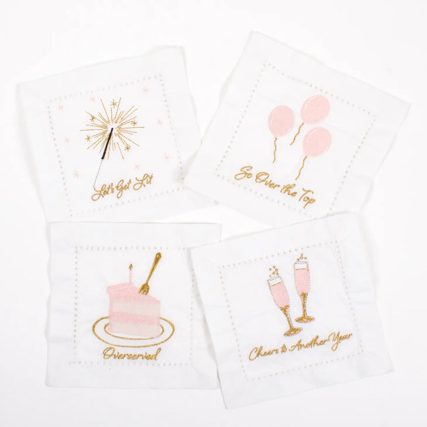 Birthday Embroidered Napkin Set