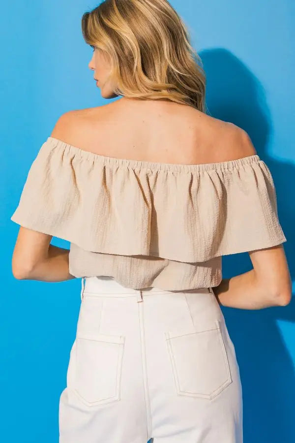 Textured Off Shoulder Top