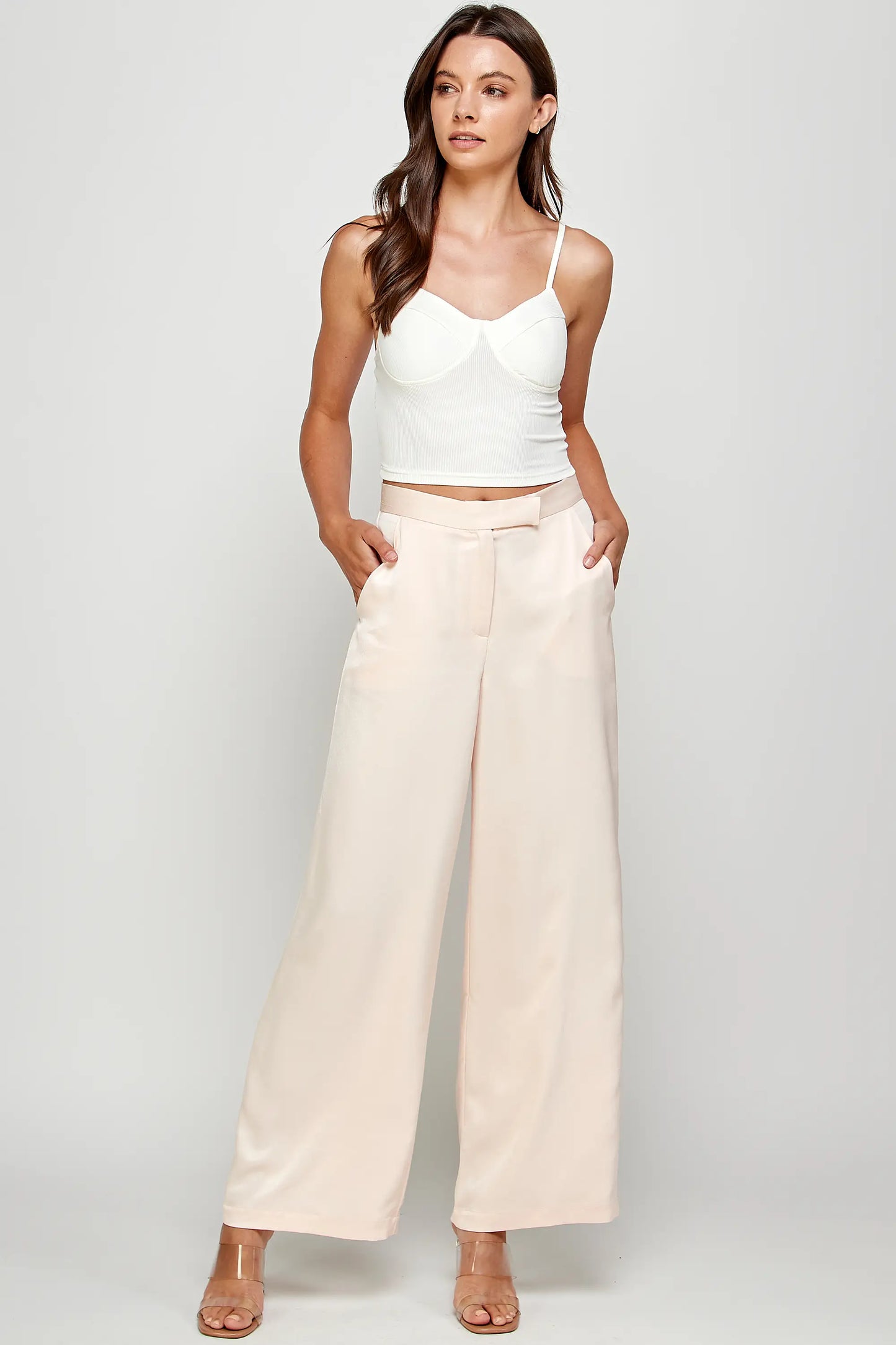Blush Satin Trousers