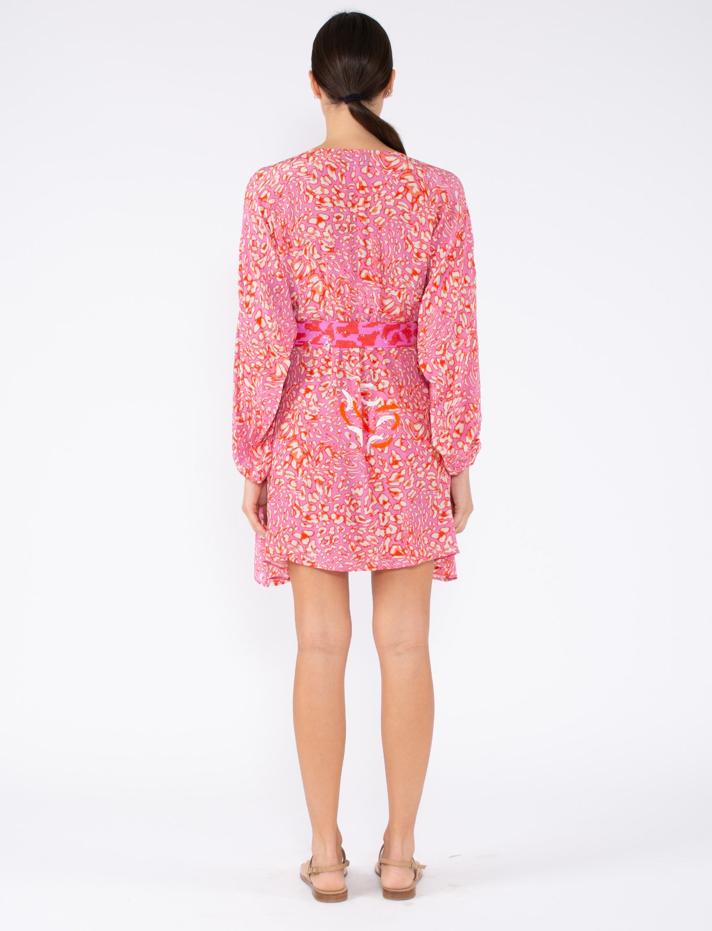 Wild Animal Mini Wrap Dress