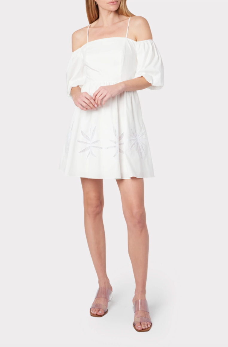 Embroidered Poplin Dress