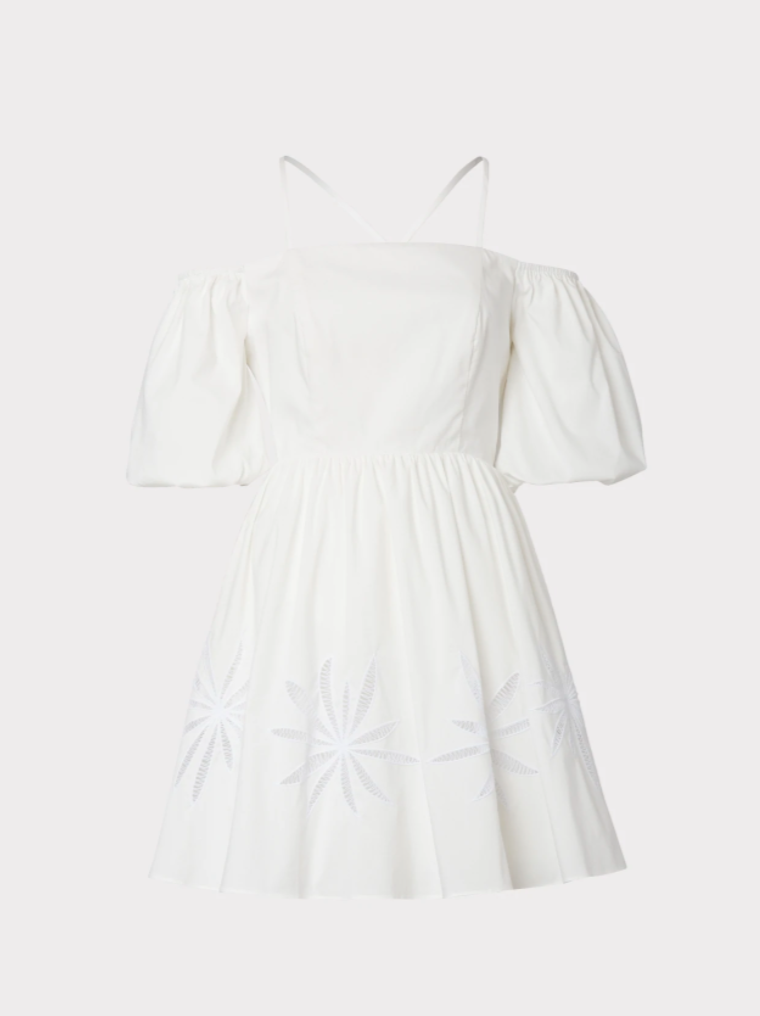 Embroidered Poplin Dress