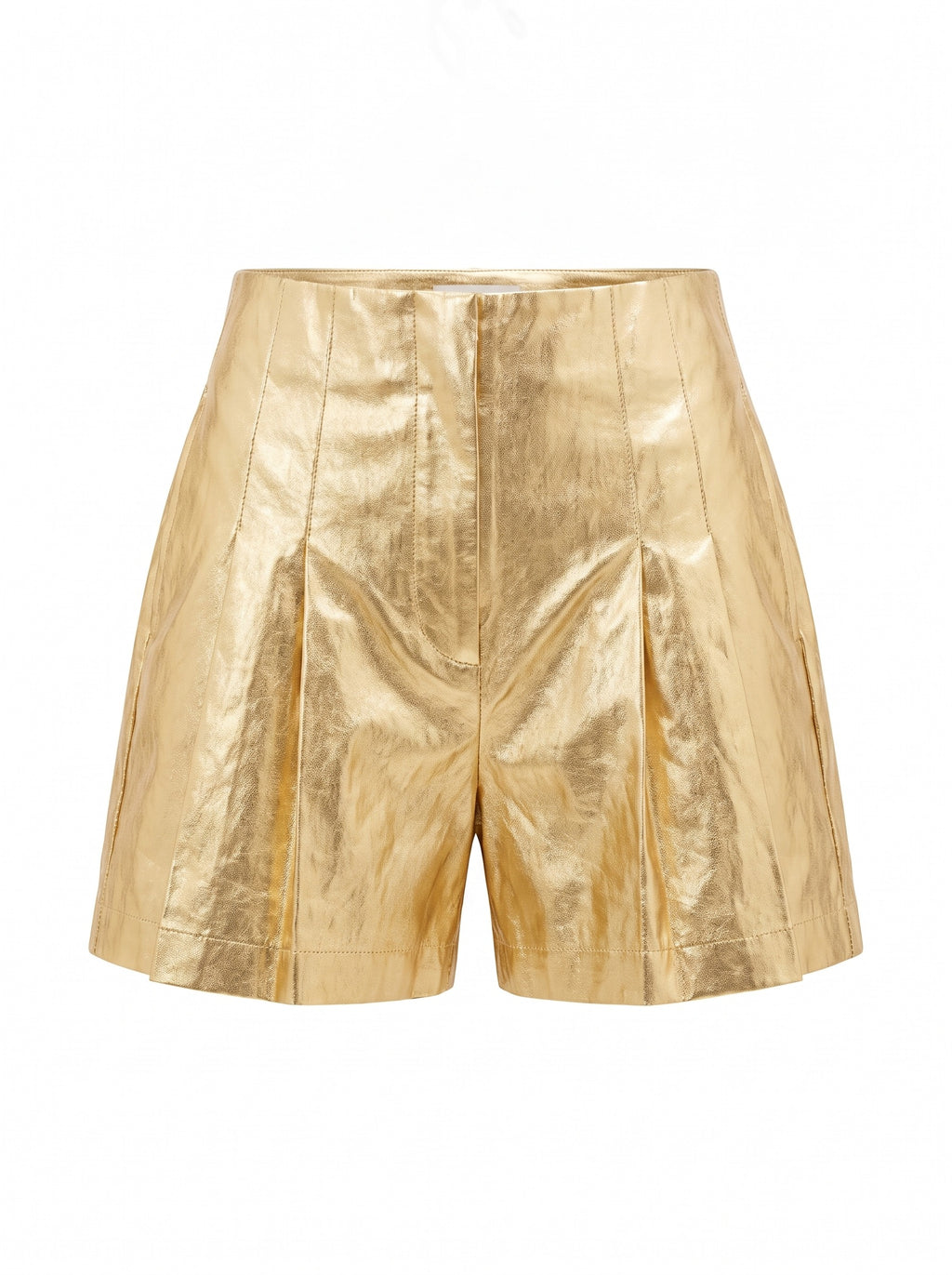 Metallic Short in gold, front view