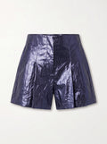 Metallic Short in blue, front view