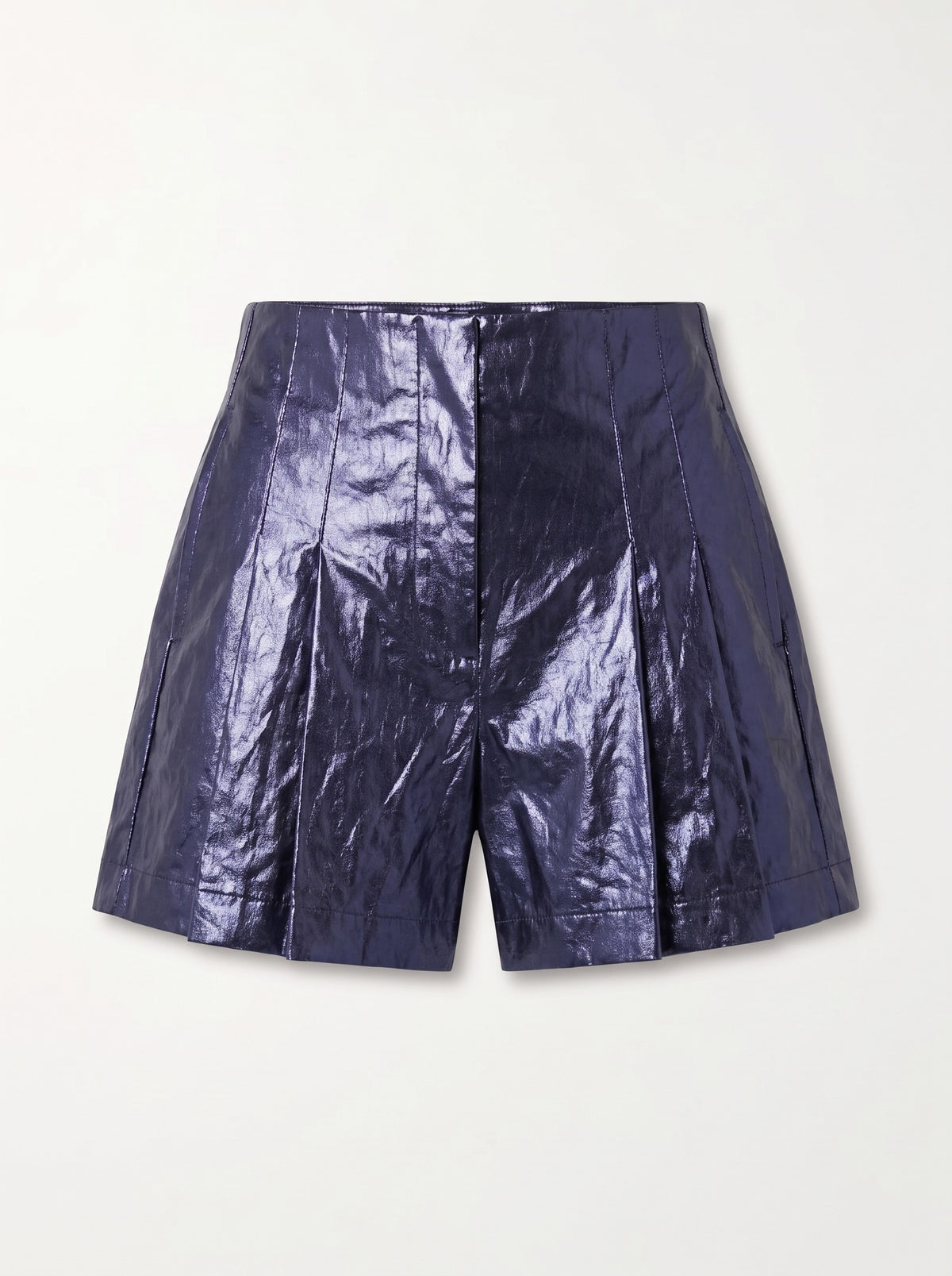 Metallic Short in blue, front view
