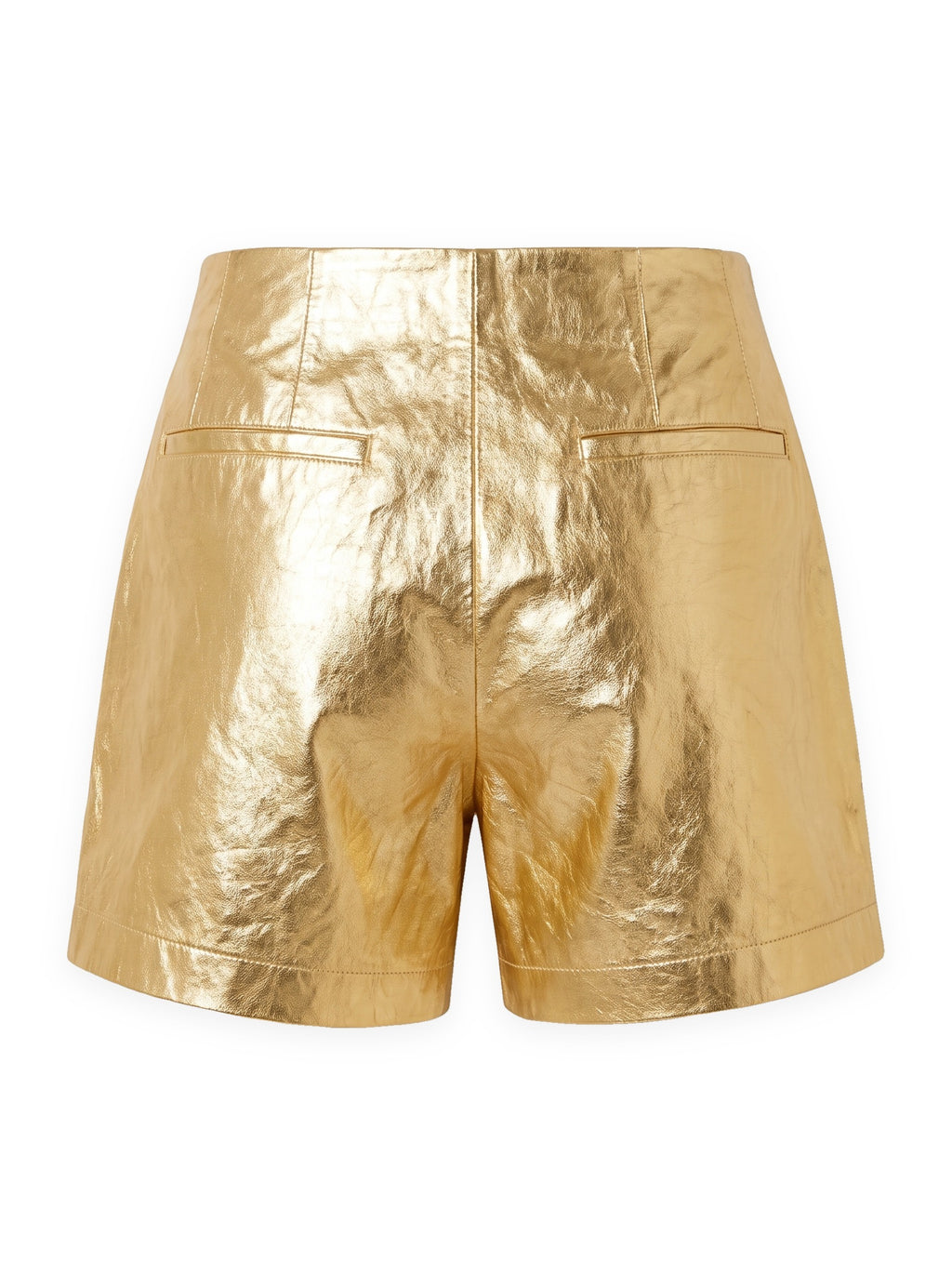 Metallic Short in gold, back view