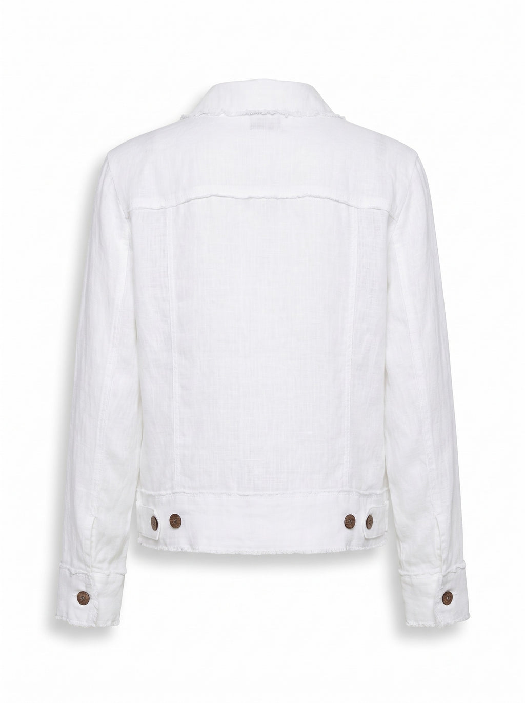 Italian Linen Jacket in white, back view