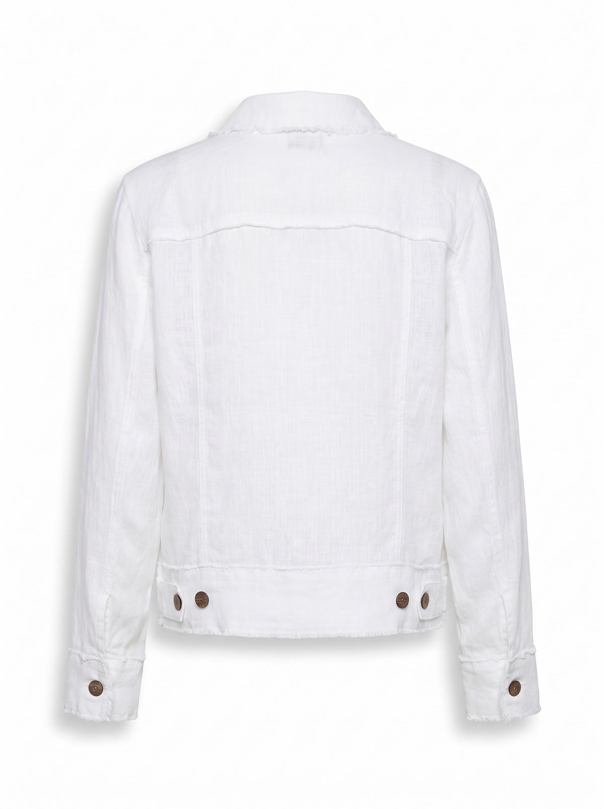 Italian Linen Jacket in white, back view