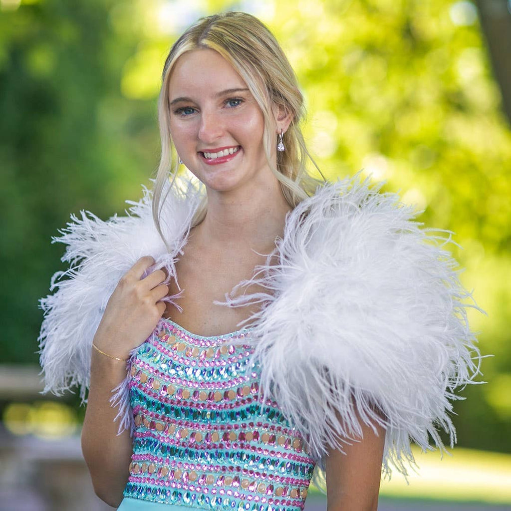 Ostrich Bolero - Feather Shoulder Wrap