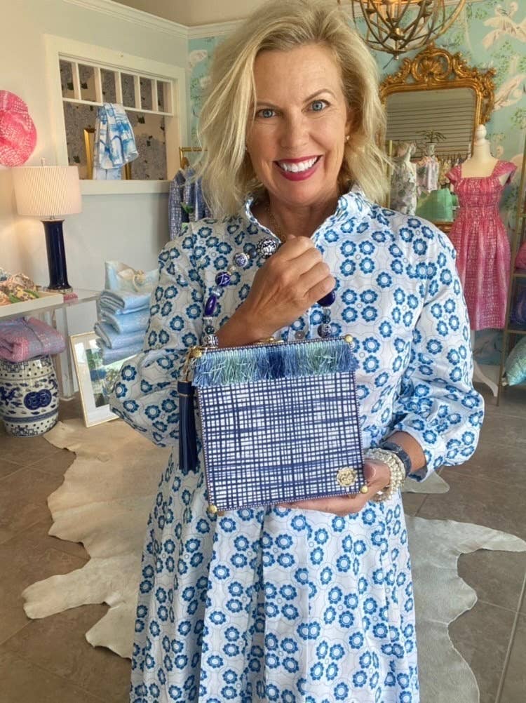 Darling and Company - Pawley's Toile Blue Bag