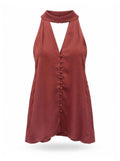 WYNNA Blouse by Gilner Farrar in blush, front view