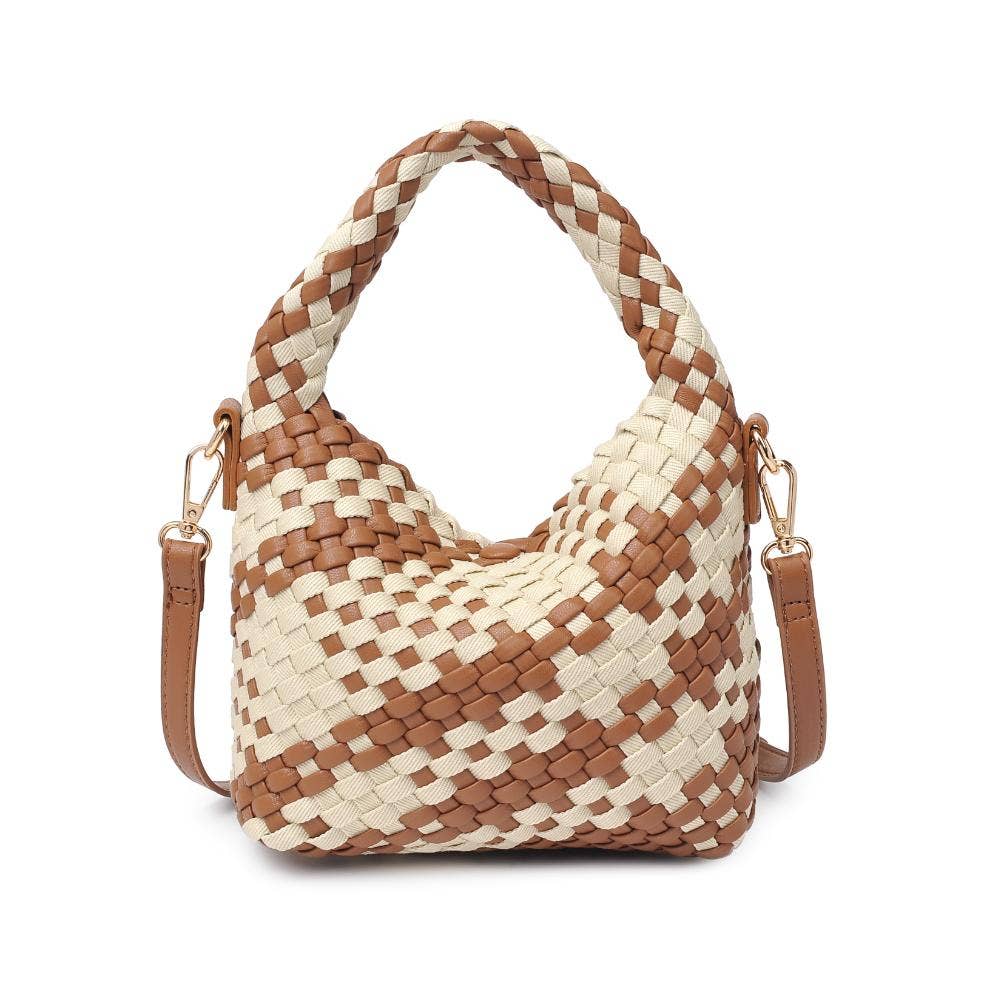 Jessamine Woven Mixed Material Crossbody