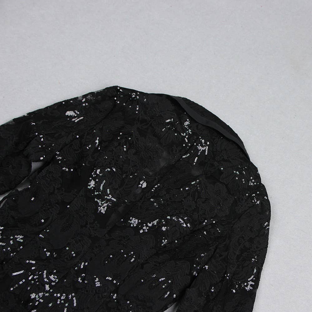 Lace Embroidered Sequin Blazer & Trouser Suit