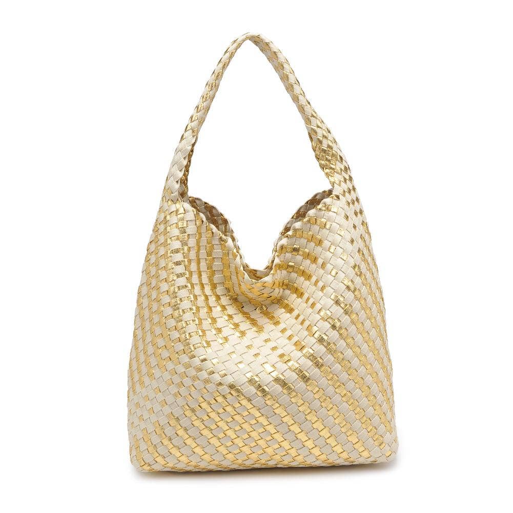 Ellery Mixed Material Woven Hobo