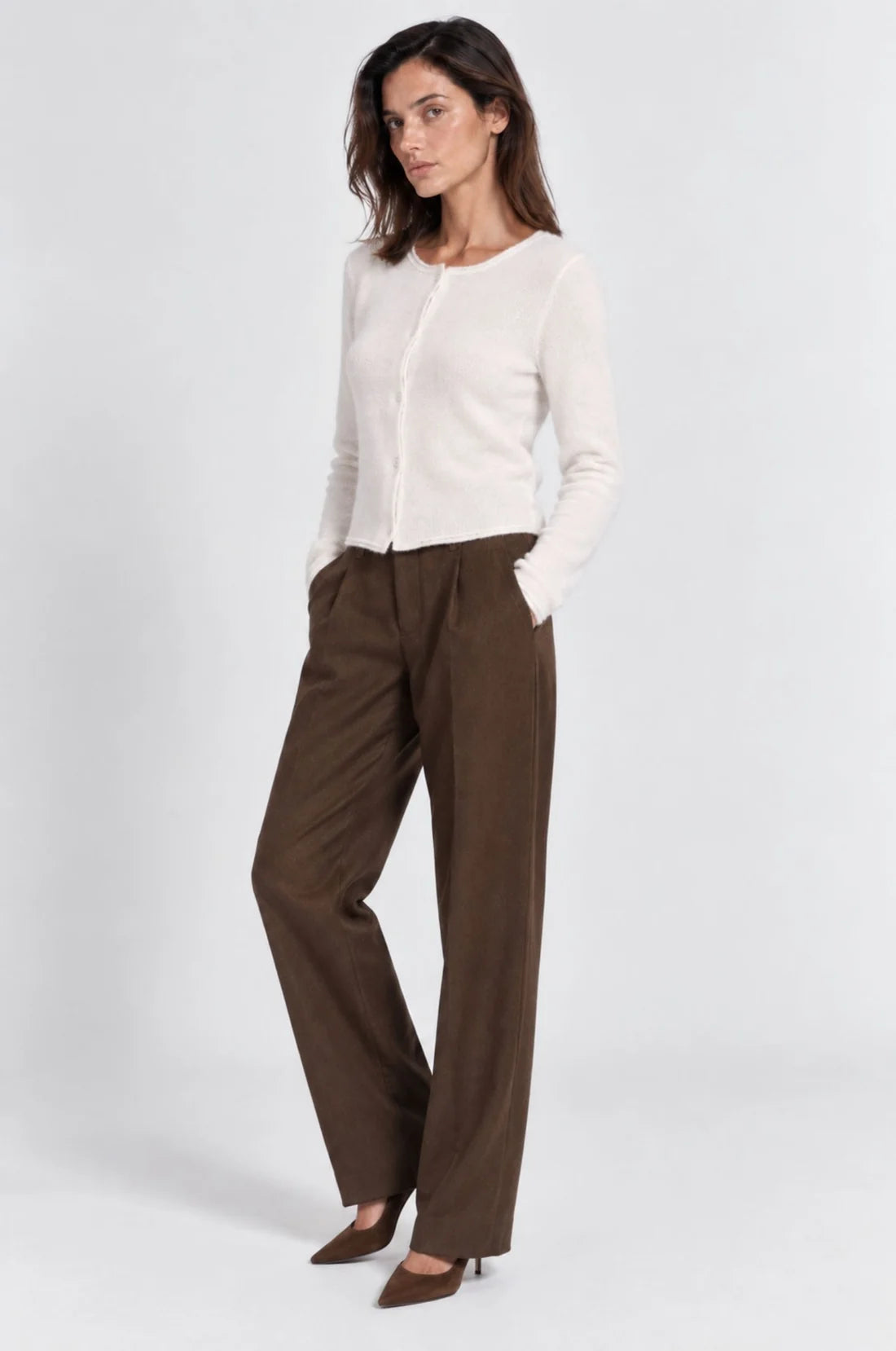 Sheer luxury Cardi W. Rolled trims