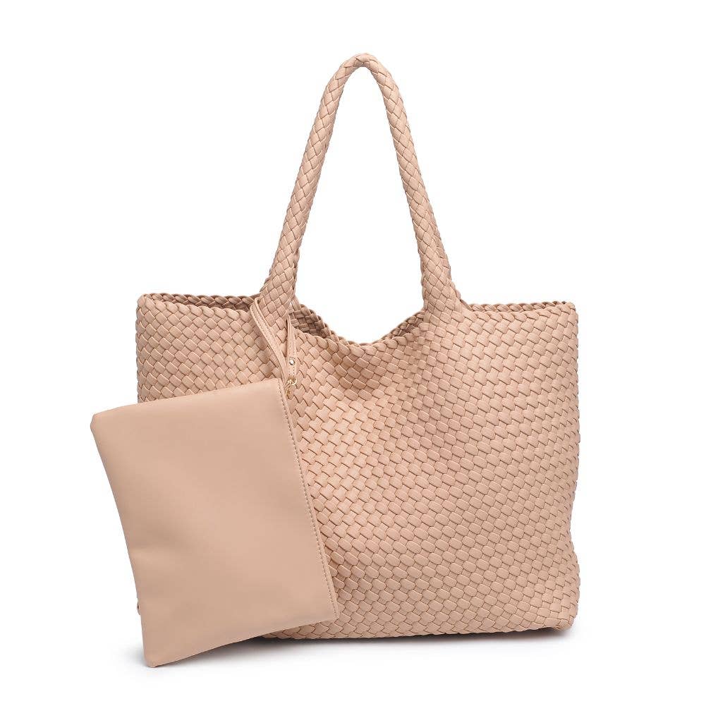 Solana Woven Tote -Black