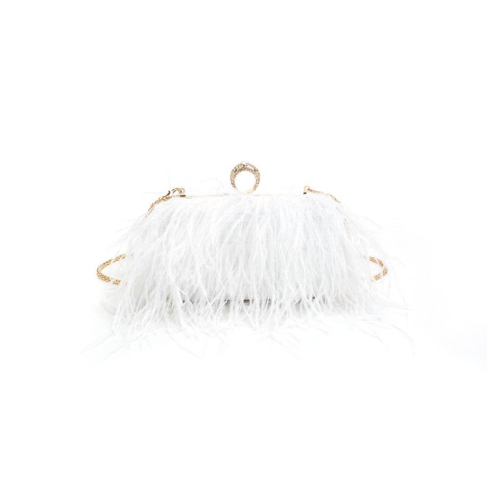 Harlow Feather Evening Bag