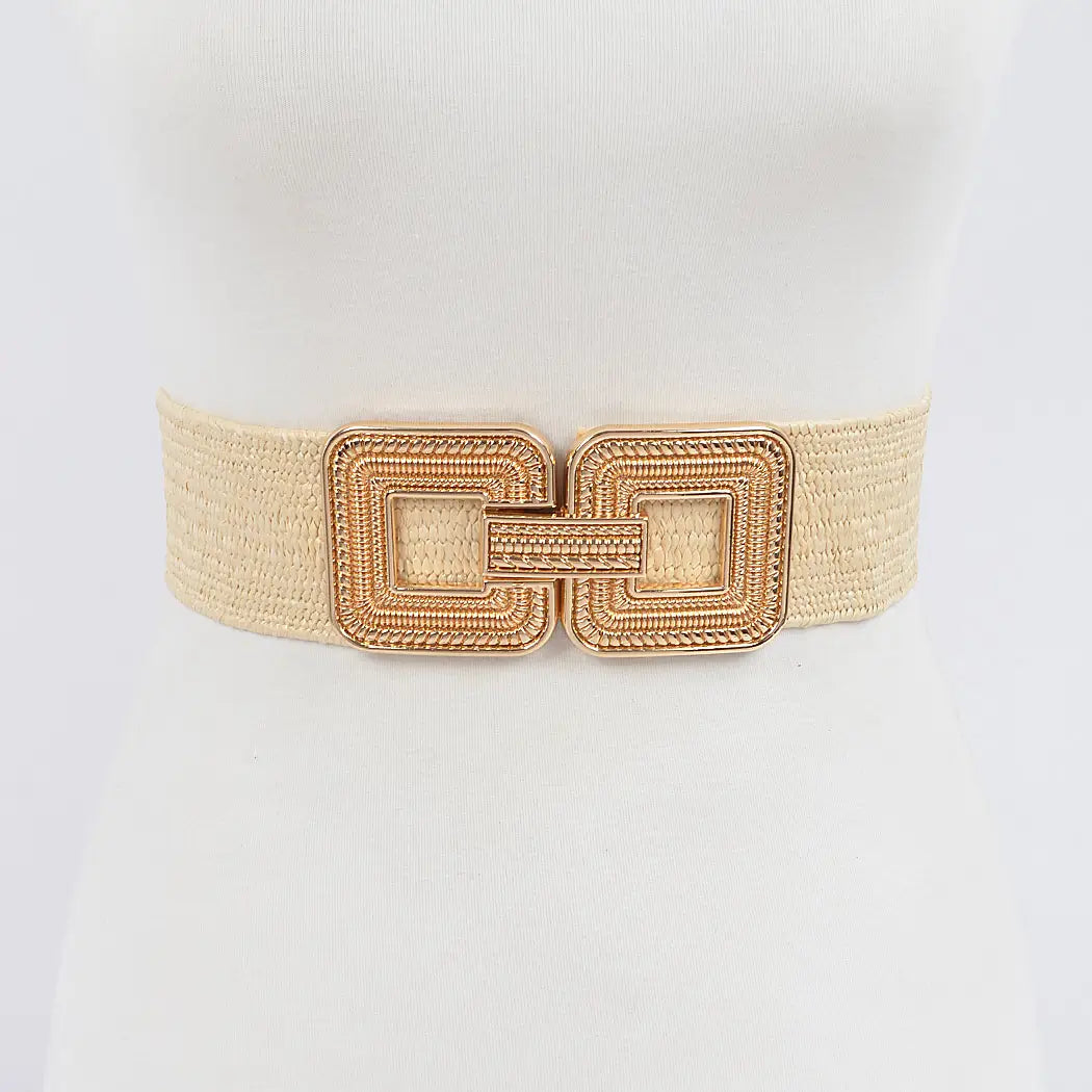 Square Metal Buckle Belt