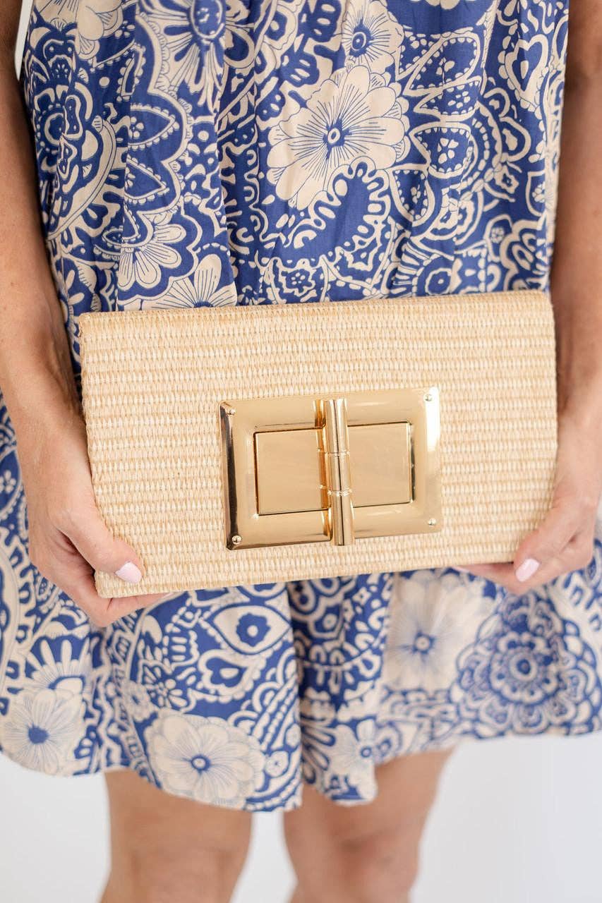 Lillian Clutch - Straw