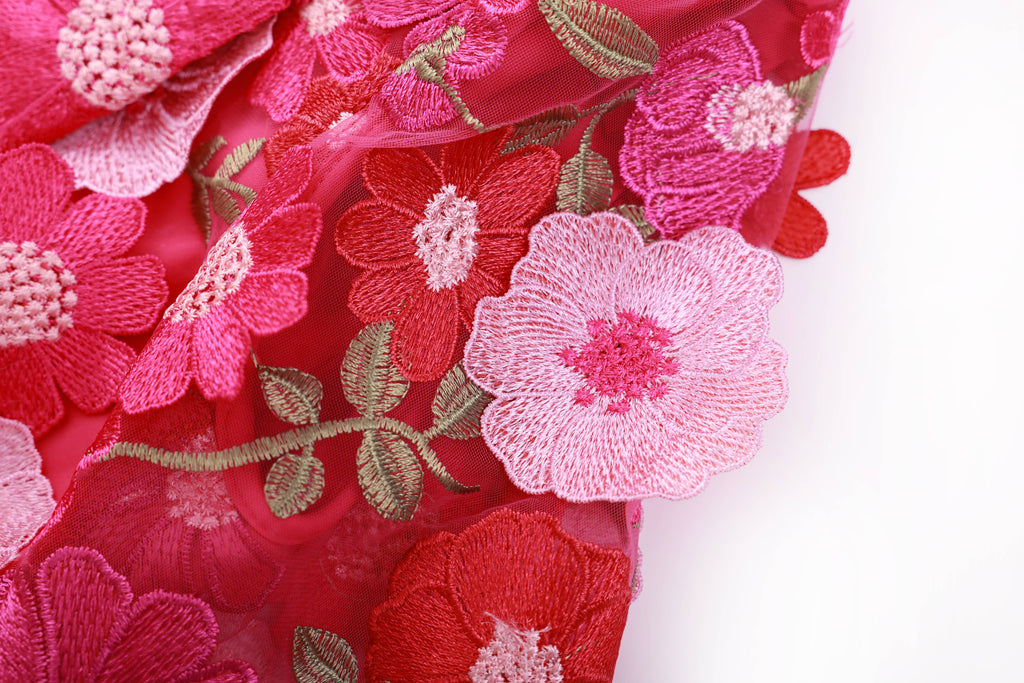 Floral Embroidered Blazer Pants Suit Women