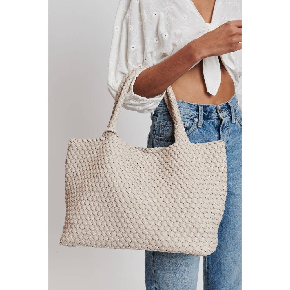 Solana Woven Tote -Black