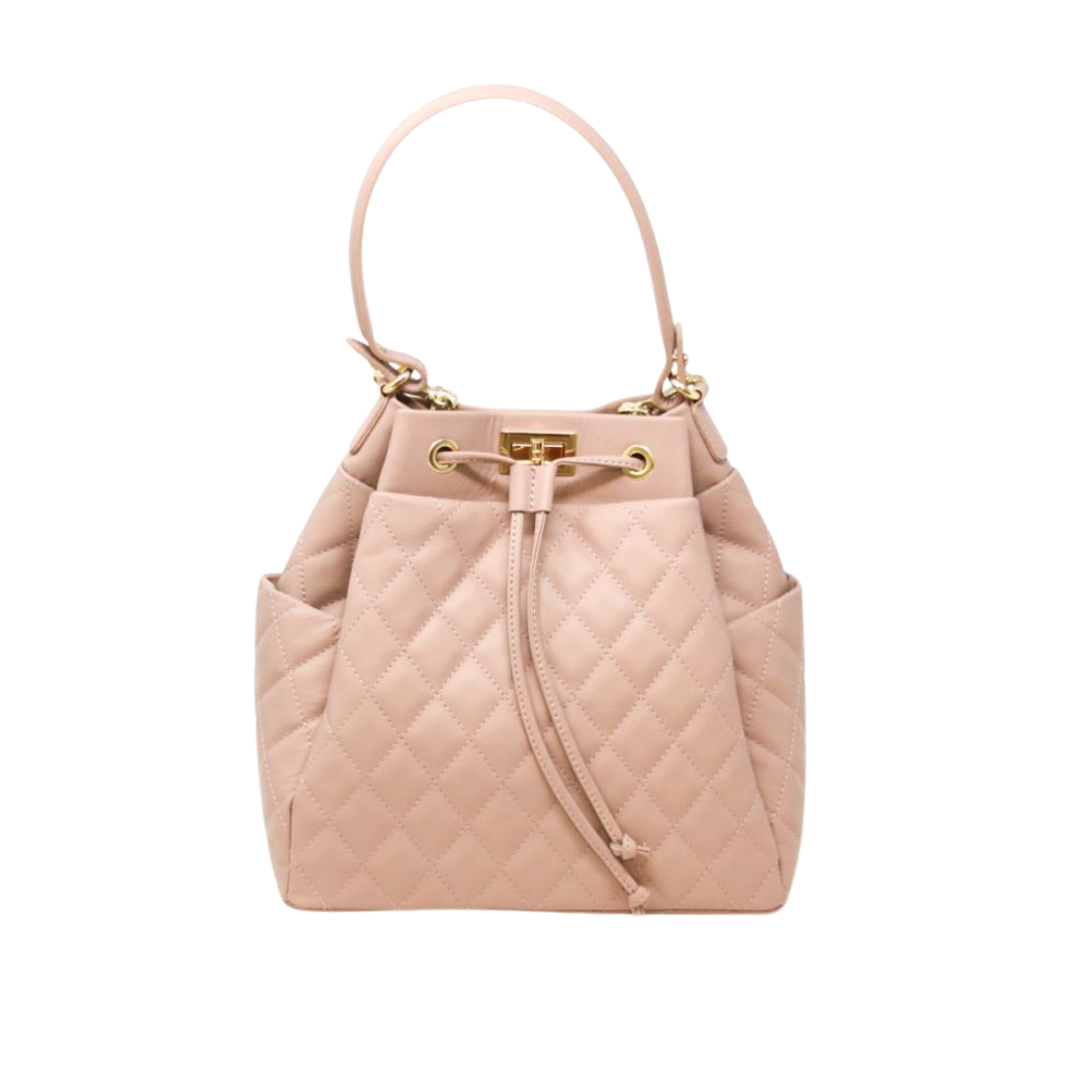 ITALIAN LEATHER TOP HANDLE AND CROSSBODY BAG
