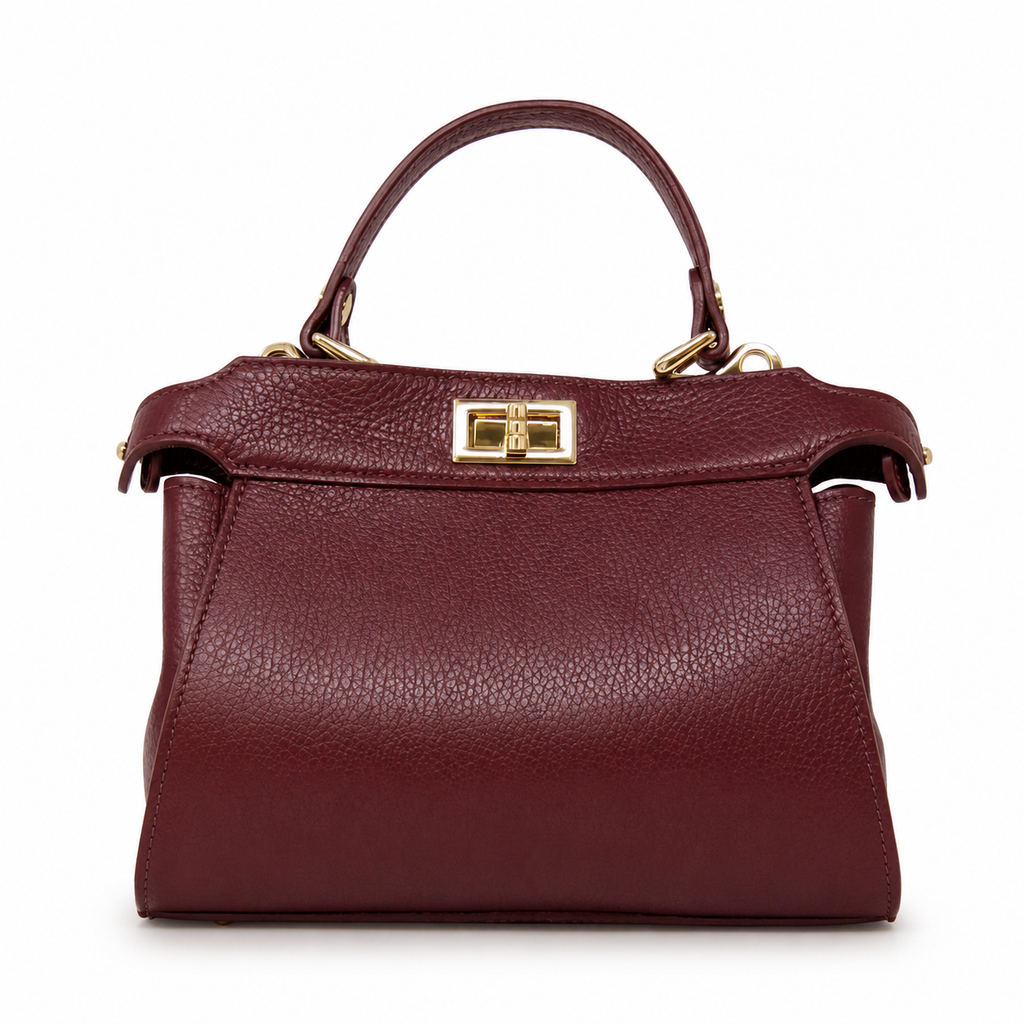 ITALIAN LEATHER HANDLE AND CROSSBODY BAG