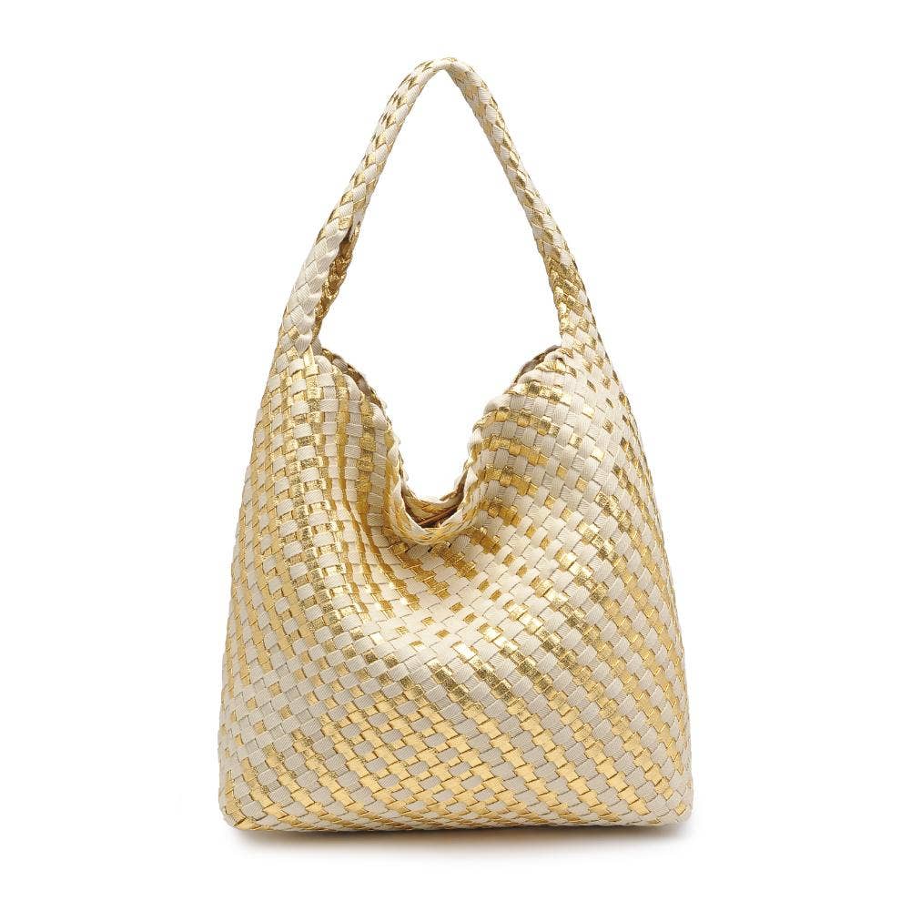 Ellery Mixed Material Woven Hobo