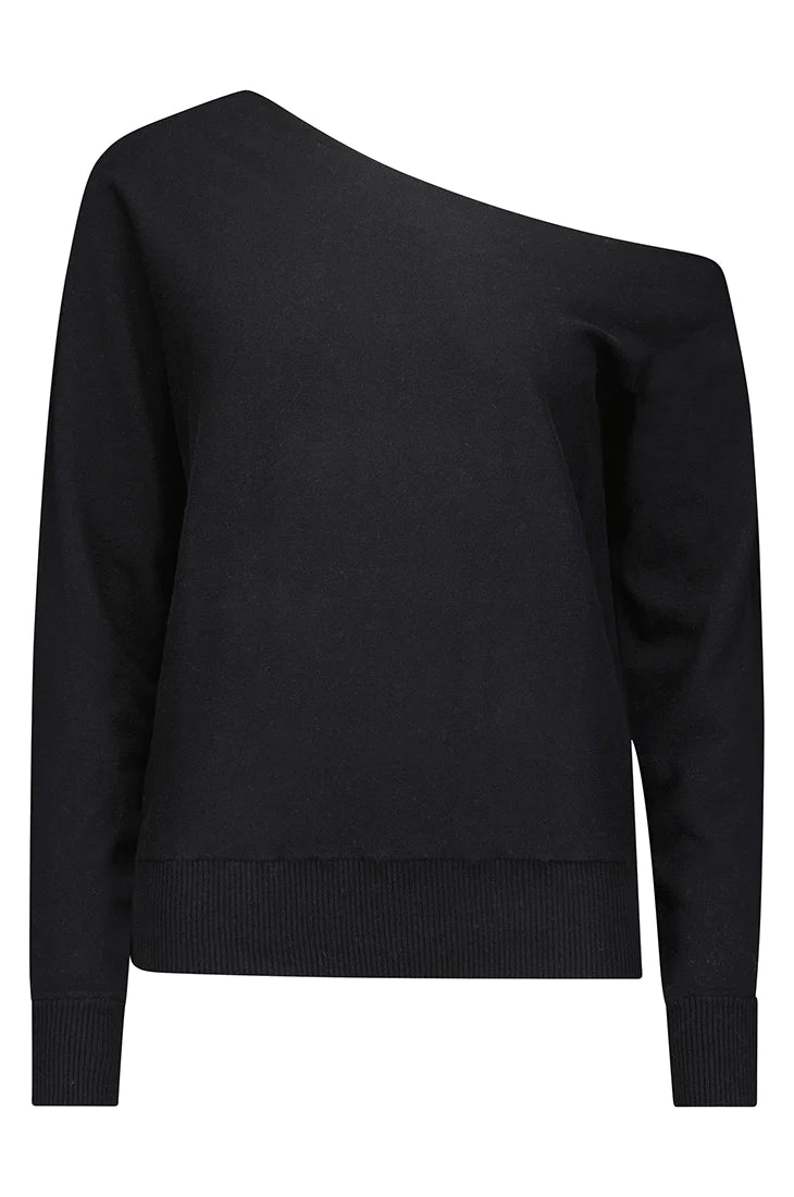 Cotton Cashmere Off Shoulder Top