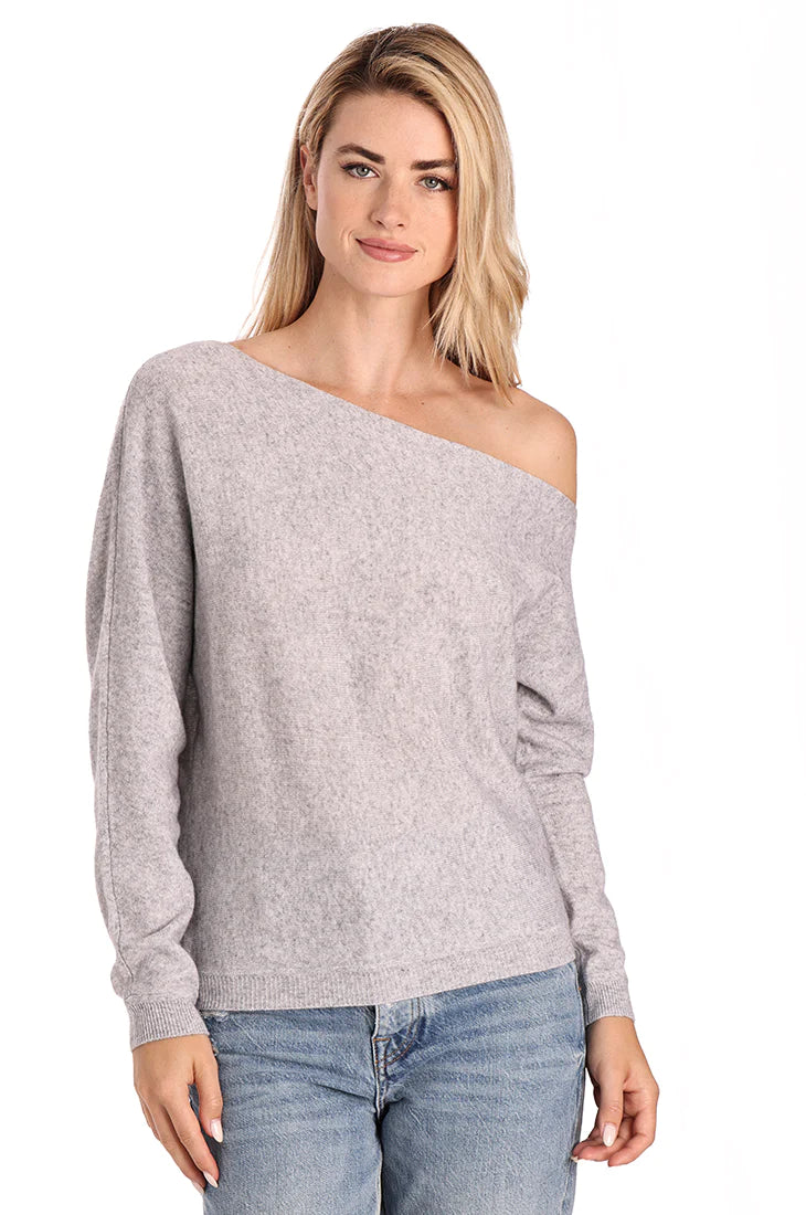 Cotton Cashmere Off Shoulder Top