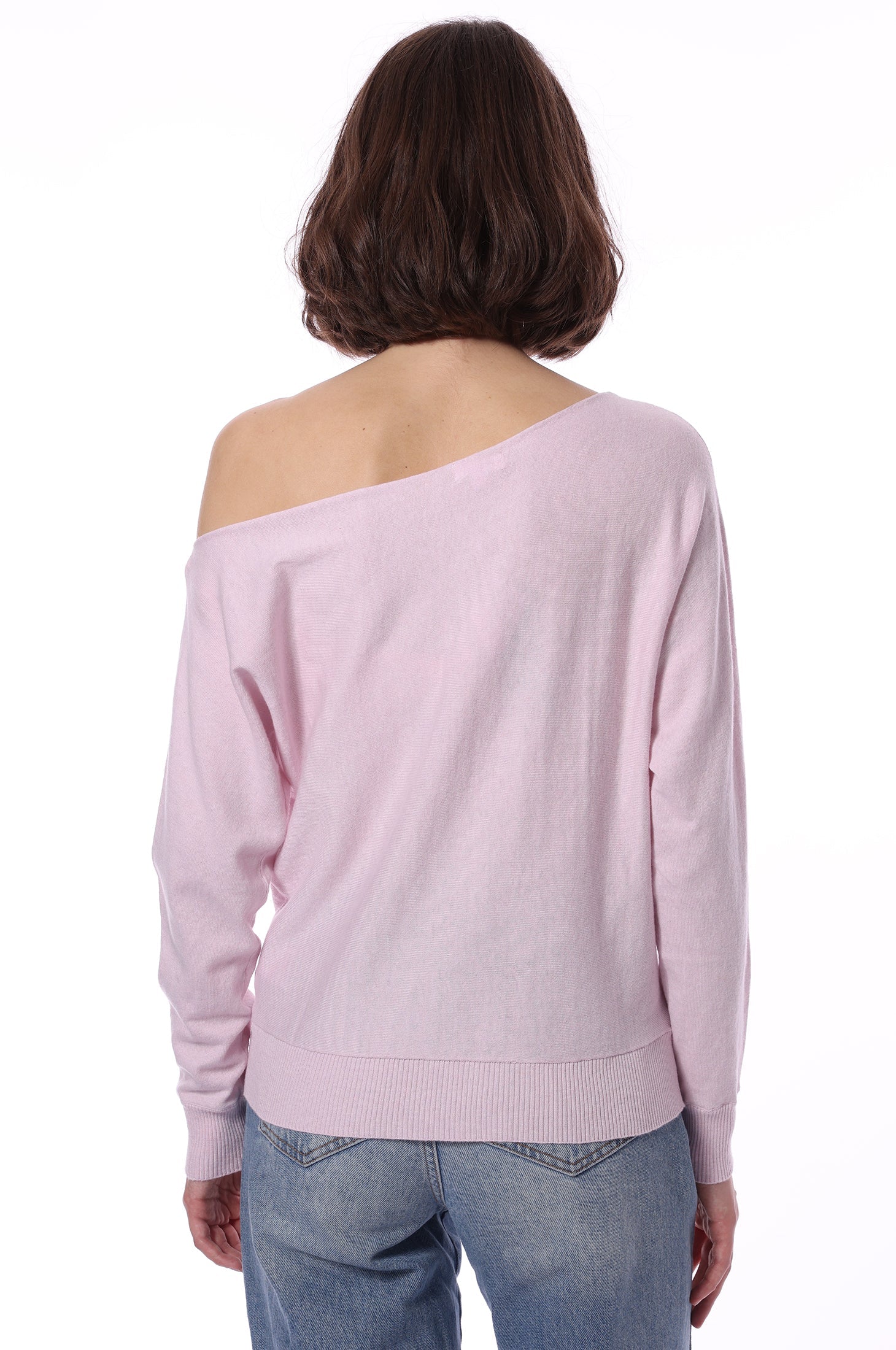 Cotton Cashmere Off Shoulder Top