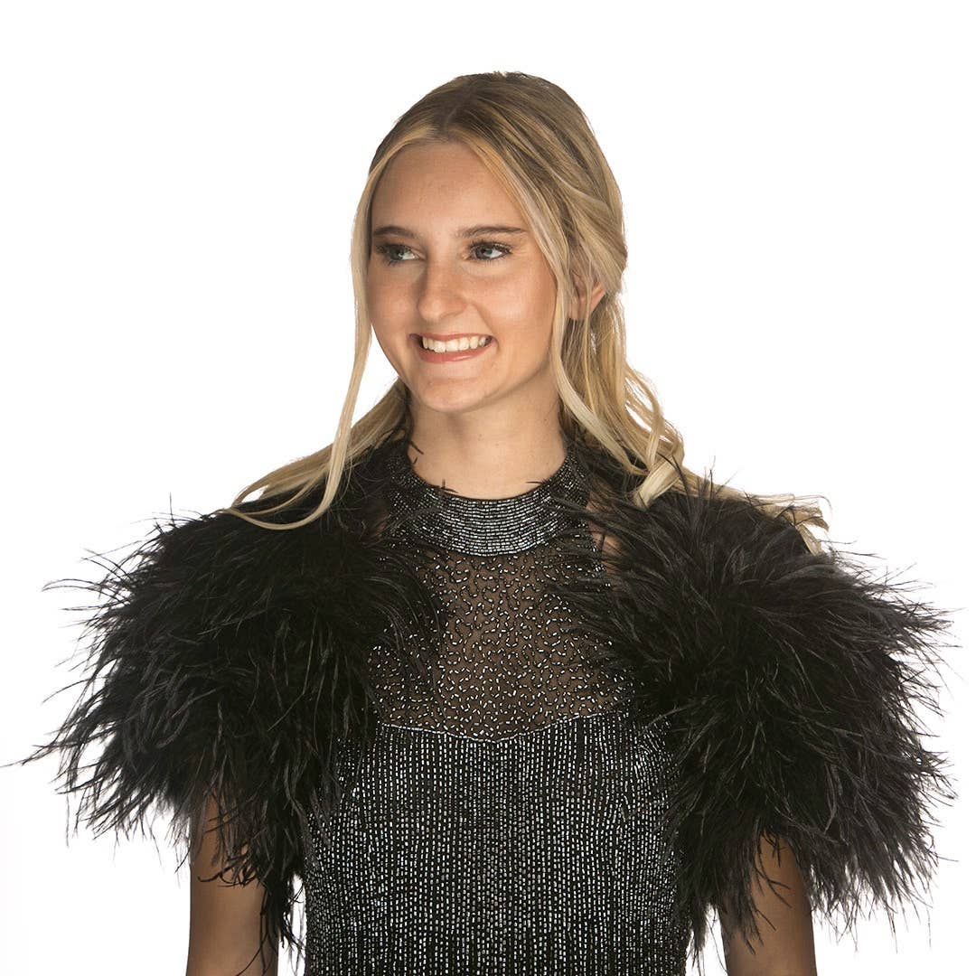 Ostrich Bolero - Feather Shoulder Wrap