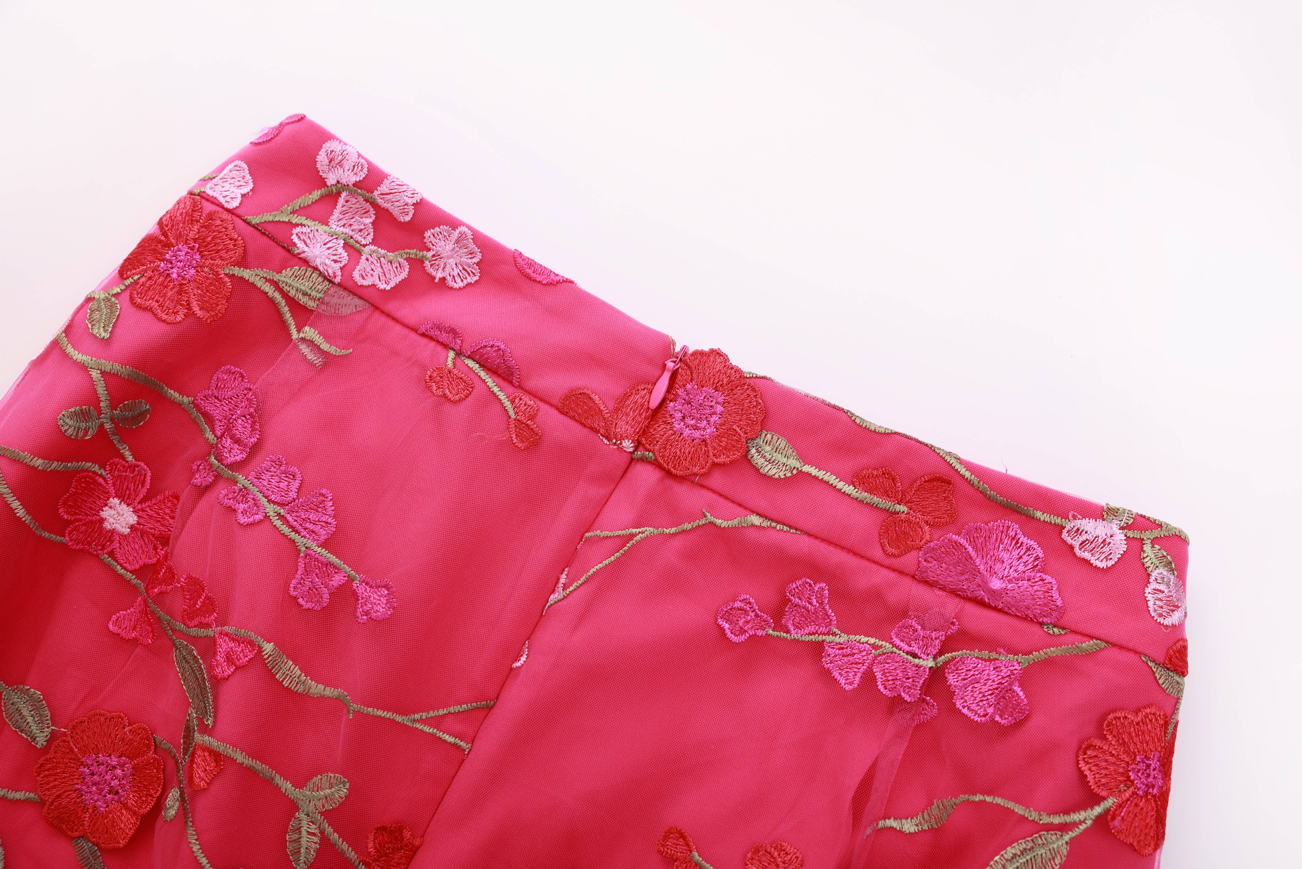 Floral Embroidered Blazer Pants Suit Women