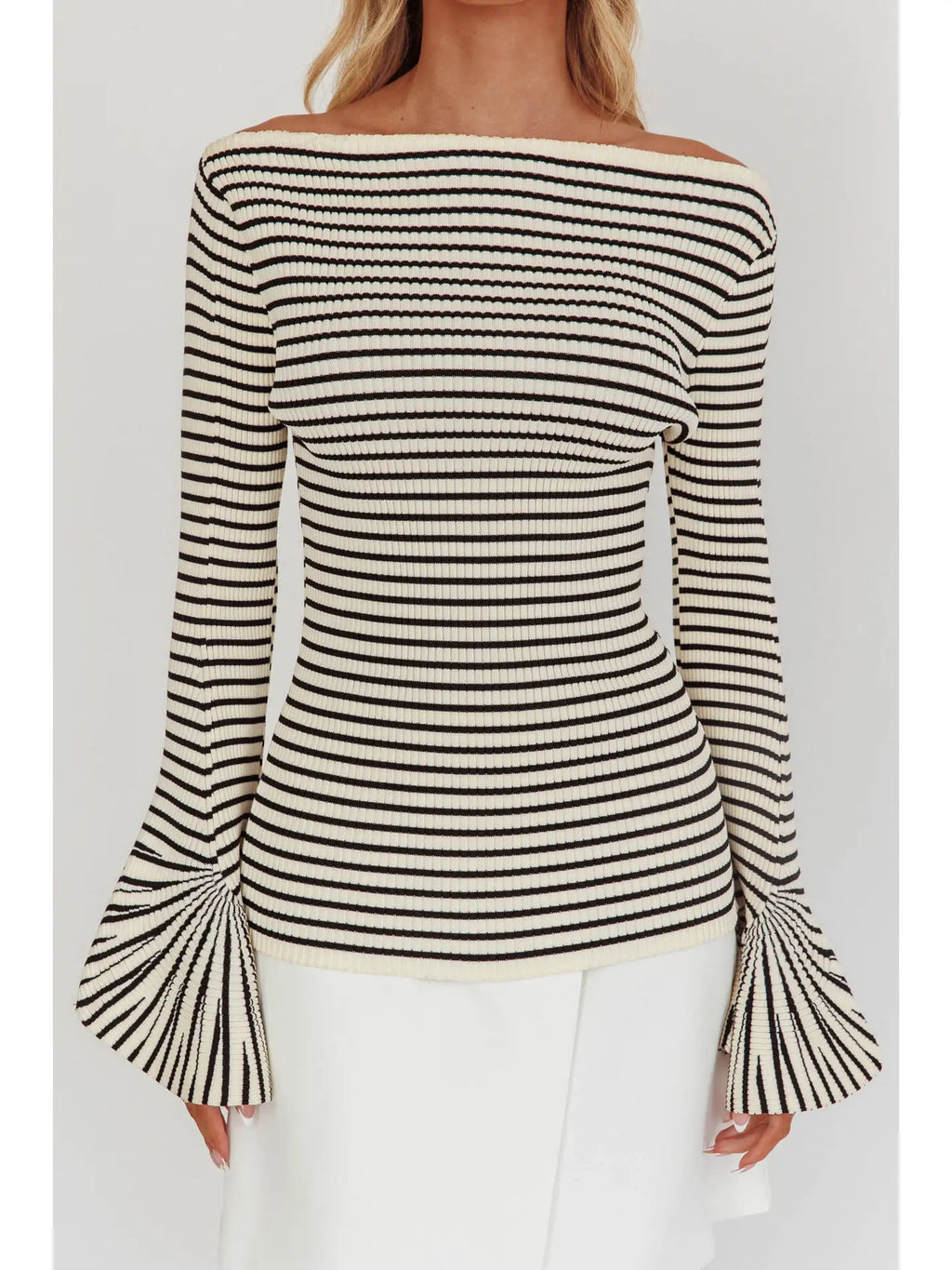 Lisa Long Sleeve Striped Resort Sweater