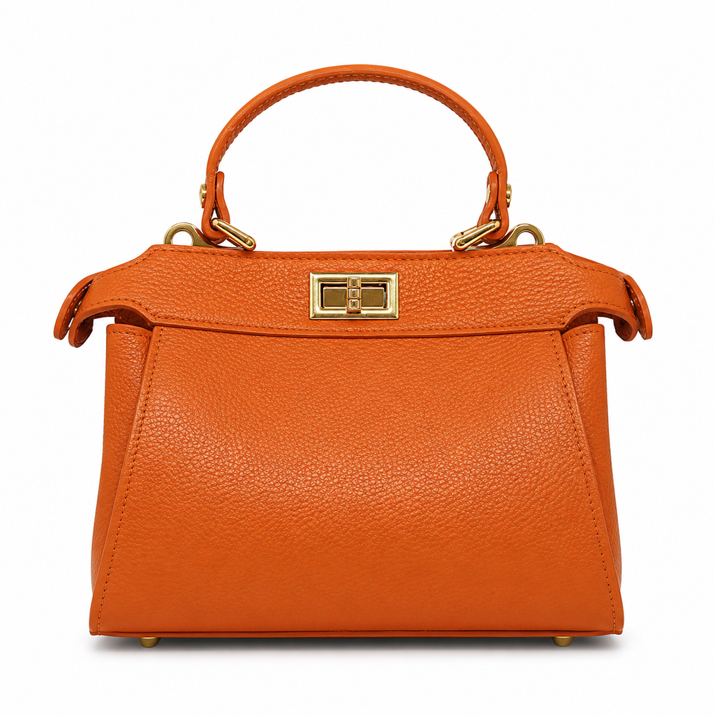 ITALIAN LEATHER HANDLE AND CROSSBODY BAG