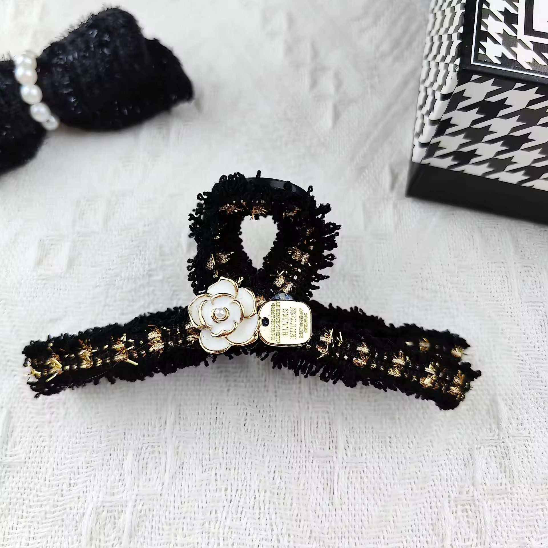 Boucle Hair Clip Black/Gold