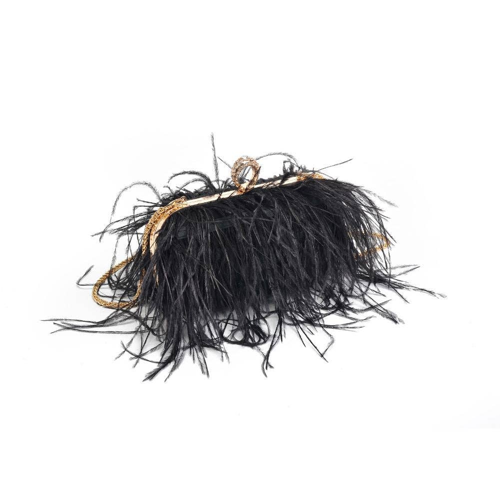 Harlow Feather Evening Bag