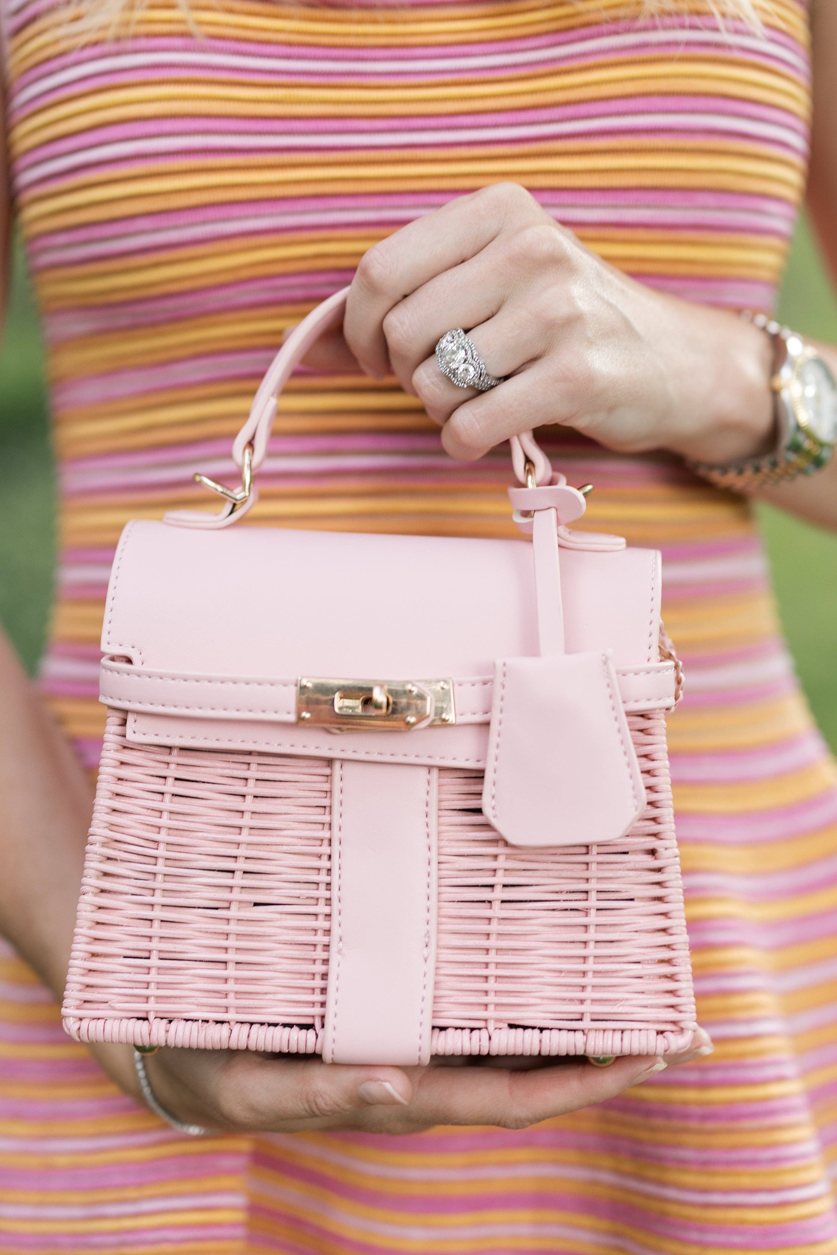 Lisi Lerch - Celine Wicker Handbag- Pastel - WS