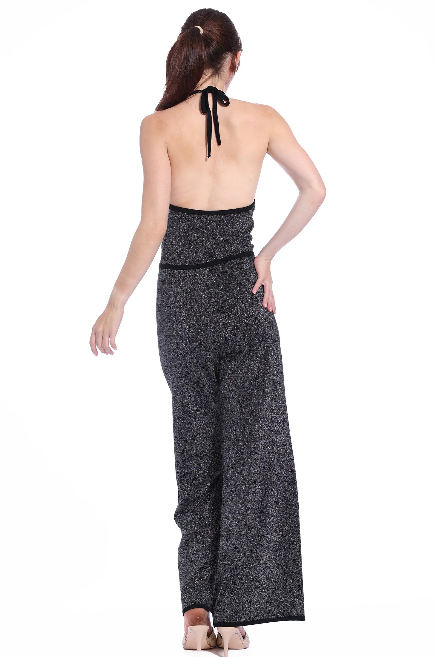 Lurex Halter Jumpsuit