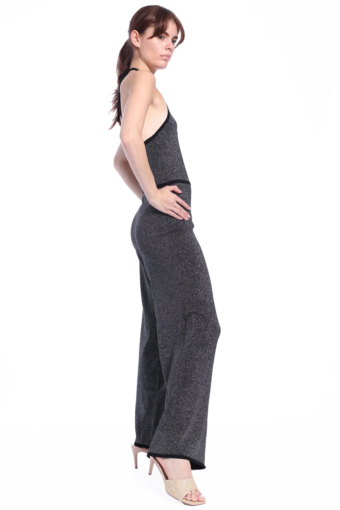 Lurex Halter Jumpsuit