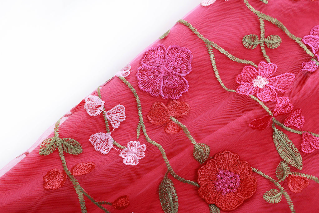 Floral Embroidered Blazer Pants Suit Women