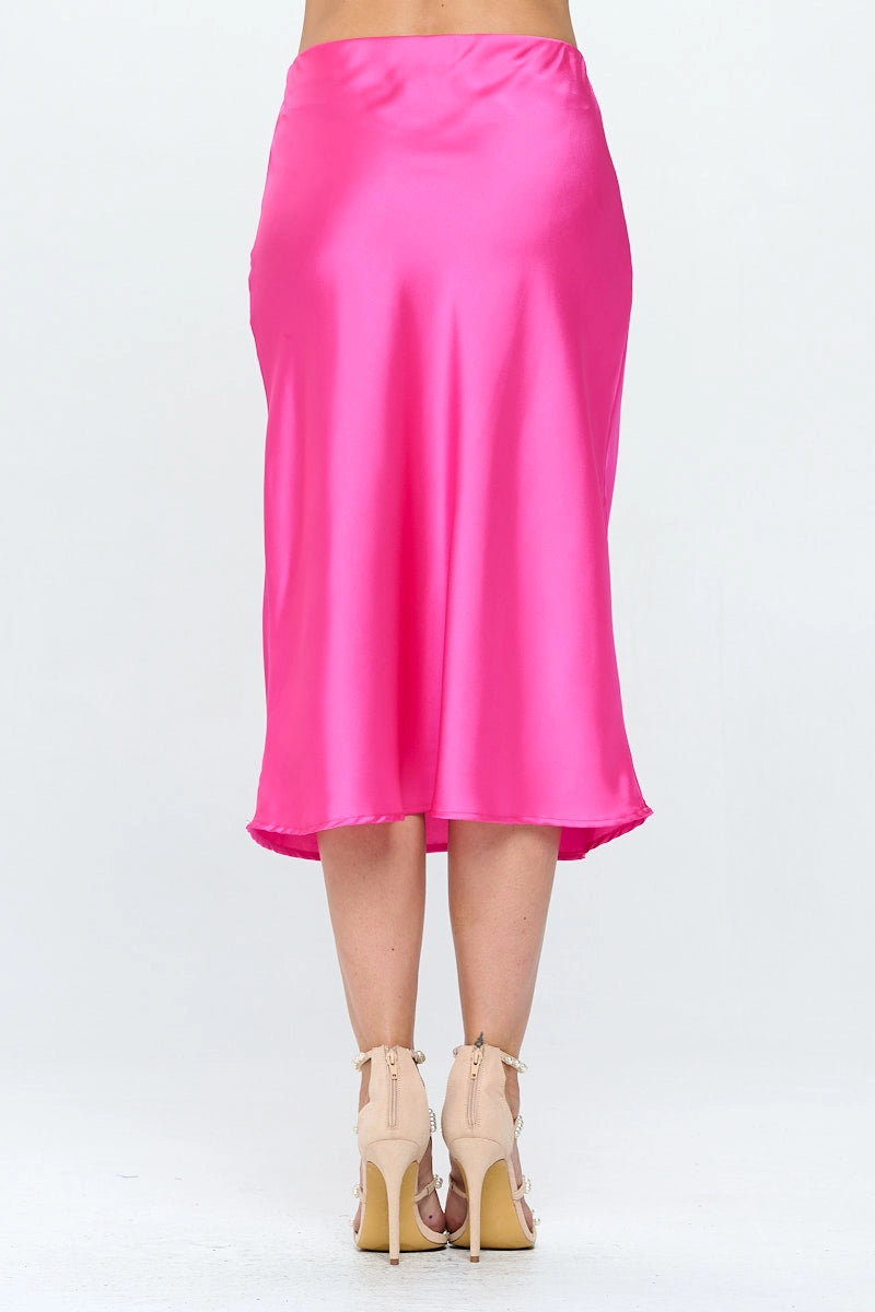 Coastal Girls Satin Midi Skirt