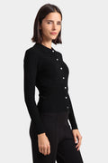 Viscose Blend LS shirt W/Ribbed Details