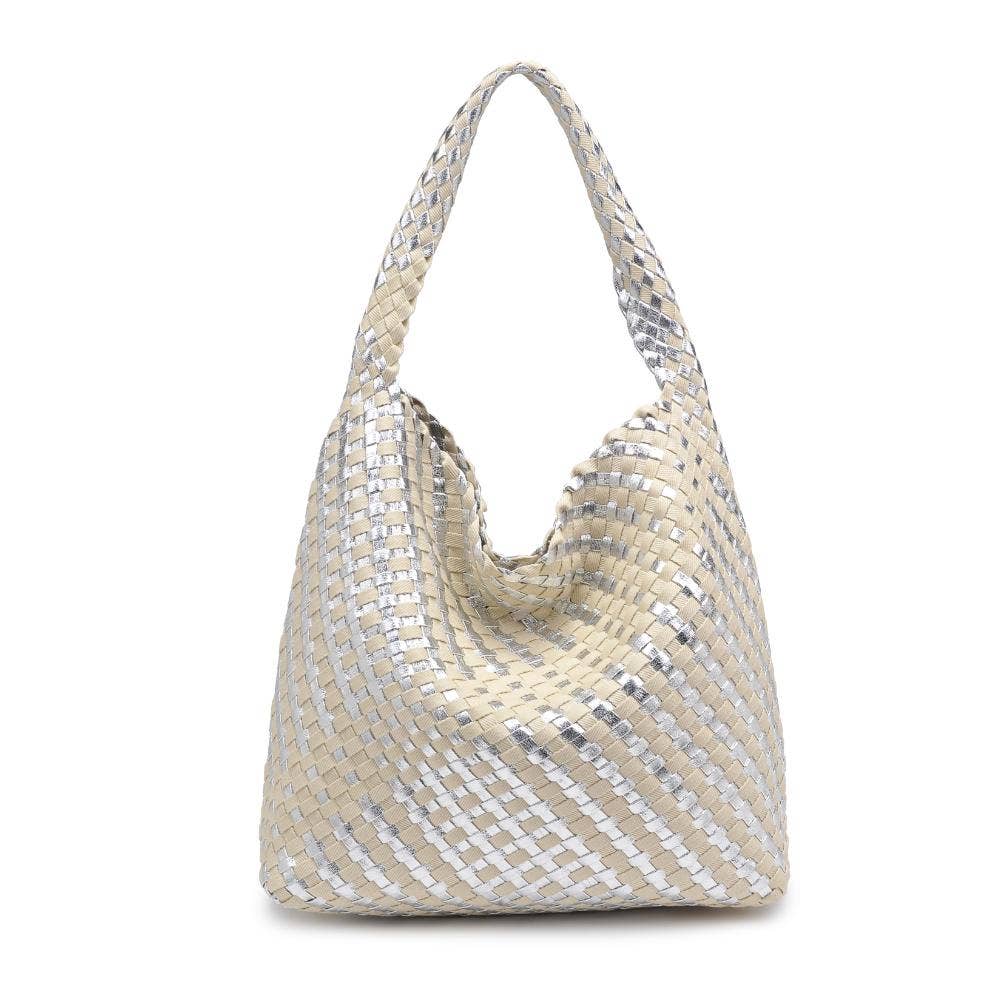 Ellery Mixed Material Woven Hobo