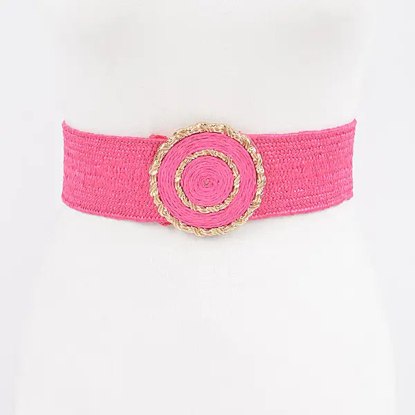 Elastic Belt with Gold Buckle