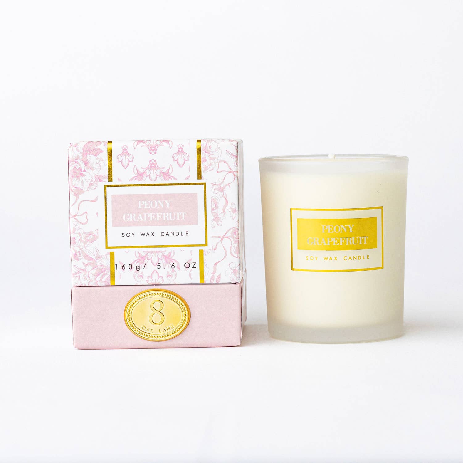 Peony Grapefruit 5.6oz Soy Wax Candle