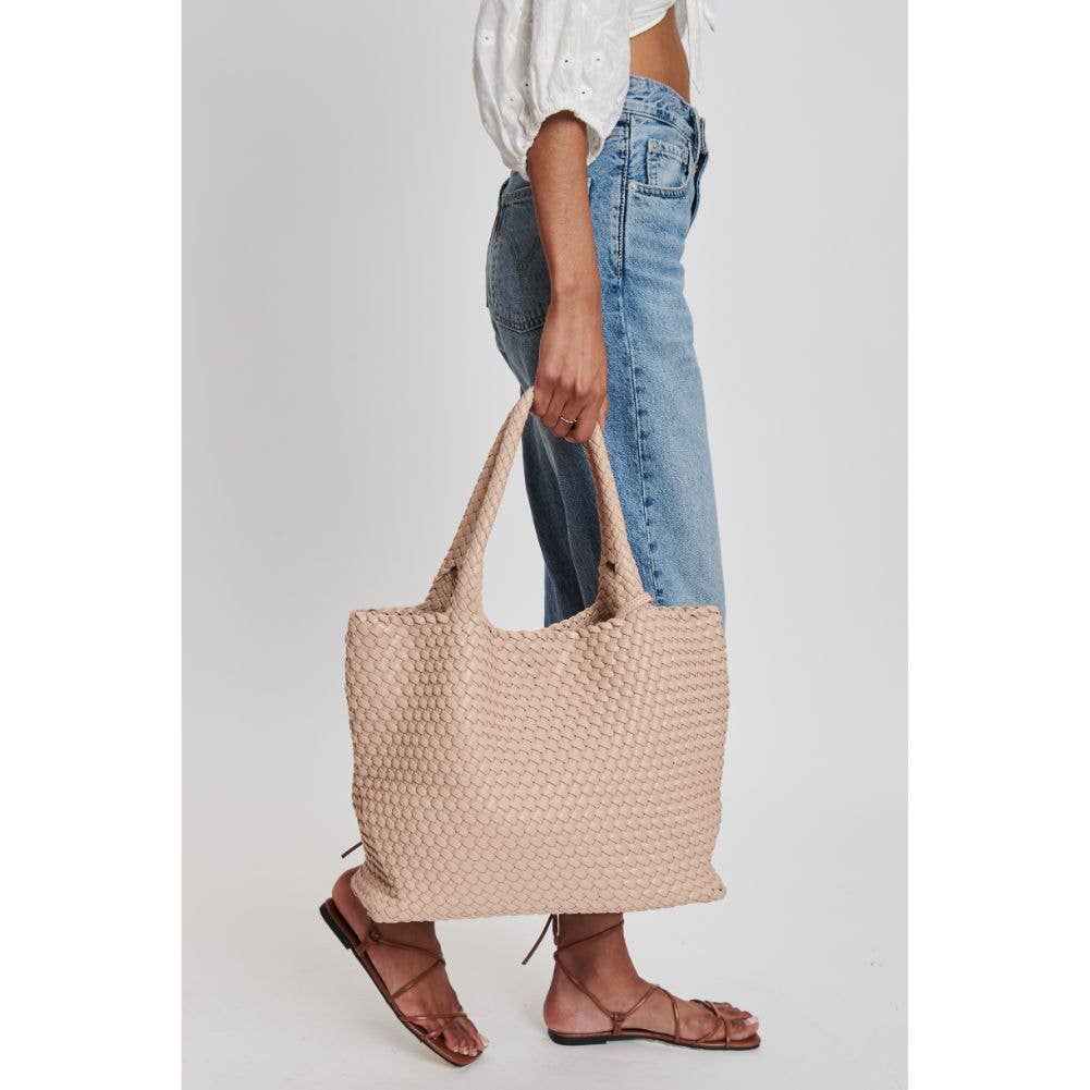 Solana Woven Tote -Black