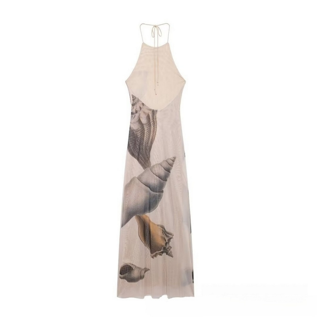 Seashell Mesh Dress - Elegant French