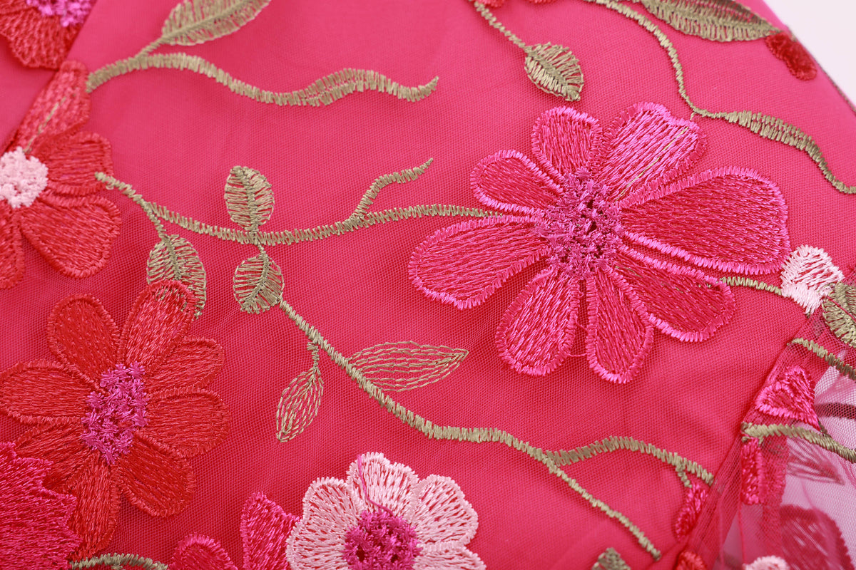 Floral Embroidered Blazer Pants Suit Women